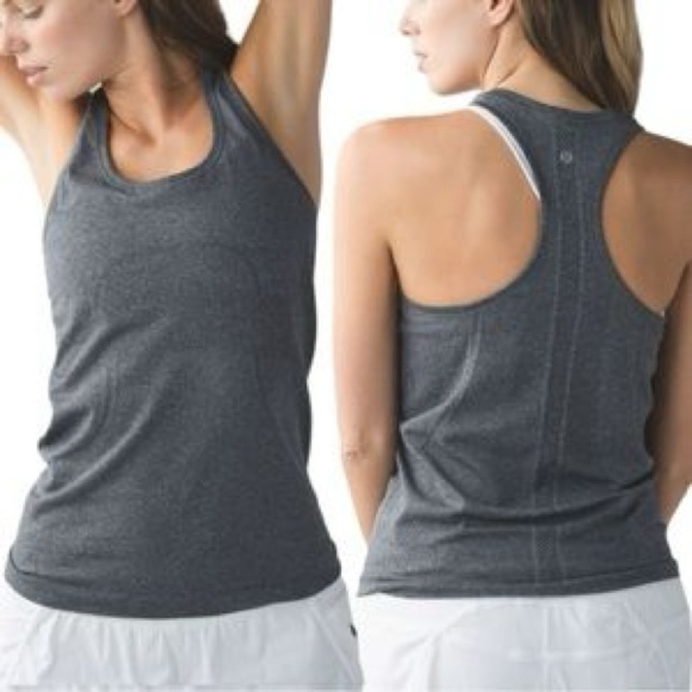 Lululemon Swiftly Tech Racerback Tank Heathered Black